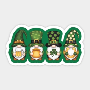 Four Gnomes St Patricks Day Sticker